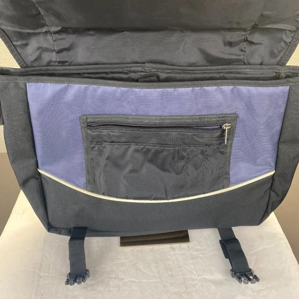 Vintage NIKE Shoulder Laptop Messenger Bag Blue/Black